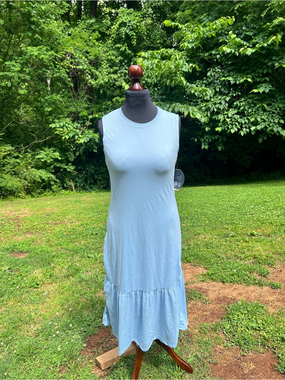 Sleeveless Light Blue Dress
